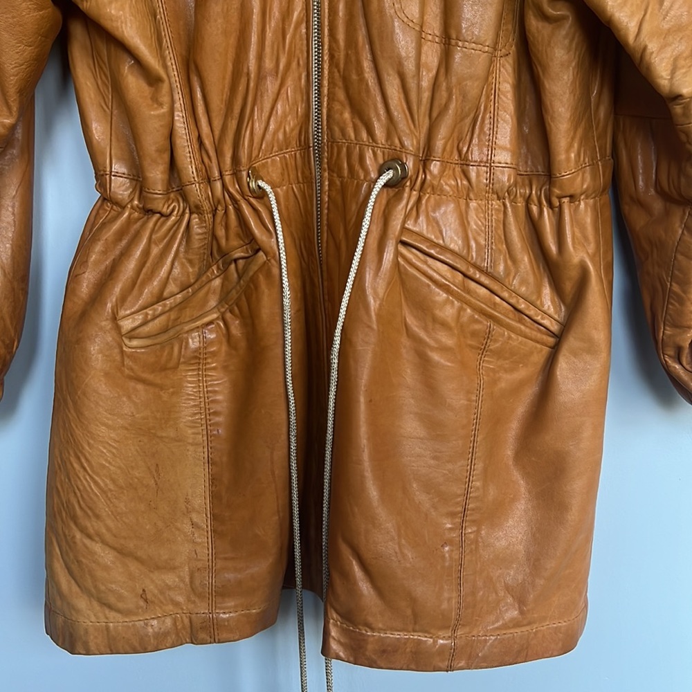 Vintage Damselle New York Brown Leather Jacket. Unisex XS (Wmns M) - Picture 4 of 8